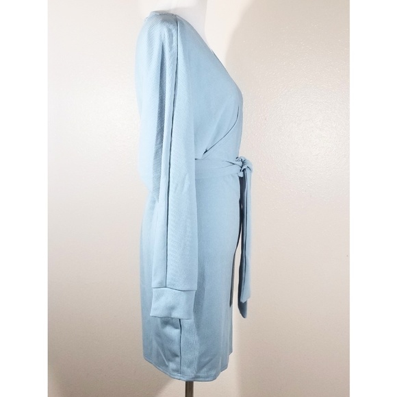 Soft Blue Long Sleeve Dress - Picture 6 of 8